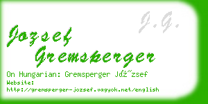 jozsef gremsperger business card